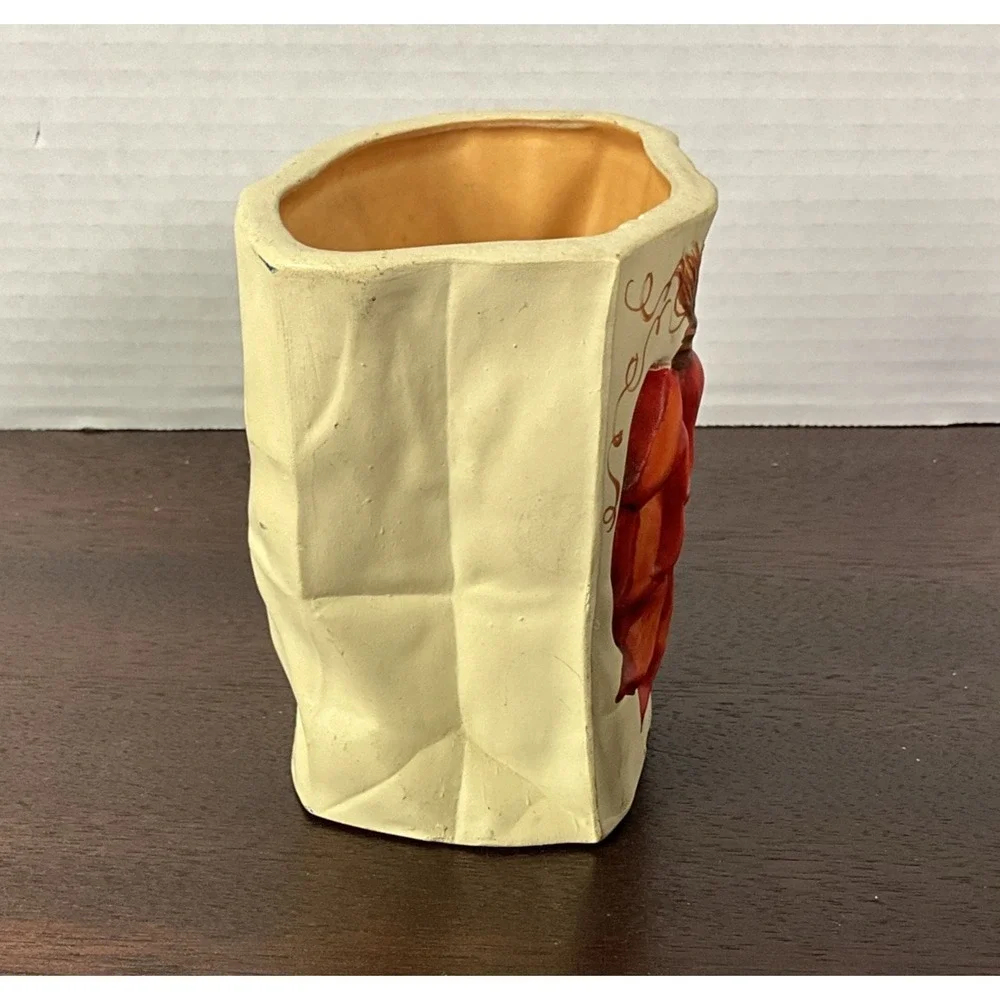 Sandstone Creations Ceramic‎ Chili Pepper Paper Bag Luminary Tea Light Votive